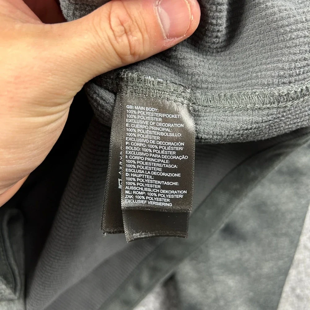 The North Face Jacket Mens Medium Gray WindWall Full Zip‎ Fleece Lined Outdoor